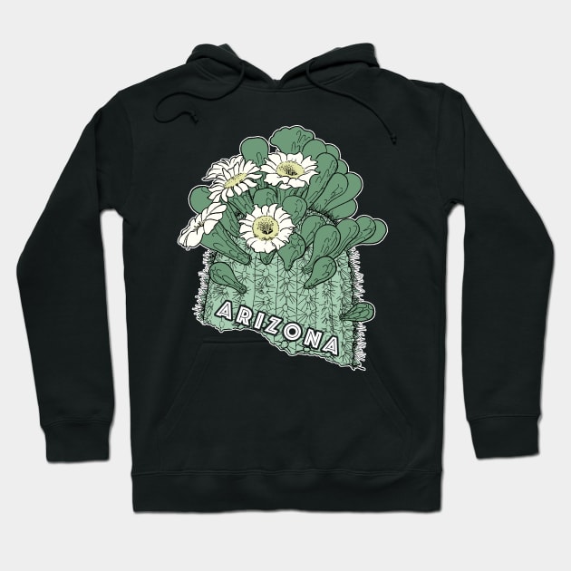 Arizona State Flower - Saguaro Cactus Hoodie by encyclo